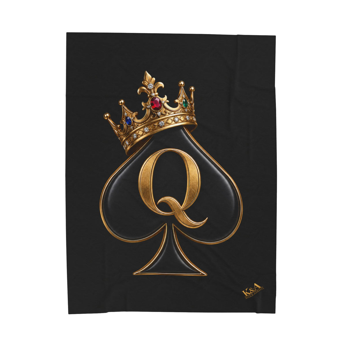 QOS Queen of Spades Plush Velveteen Blanket – 60×80