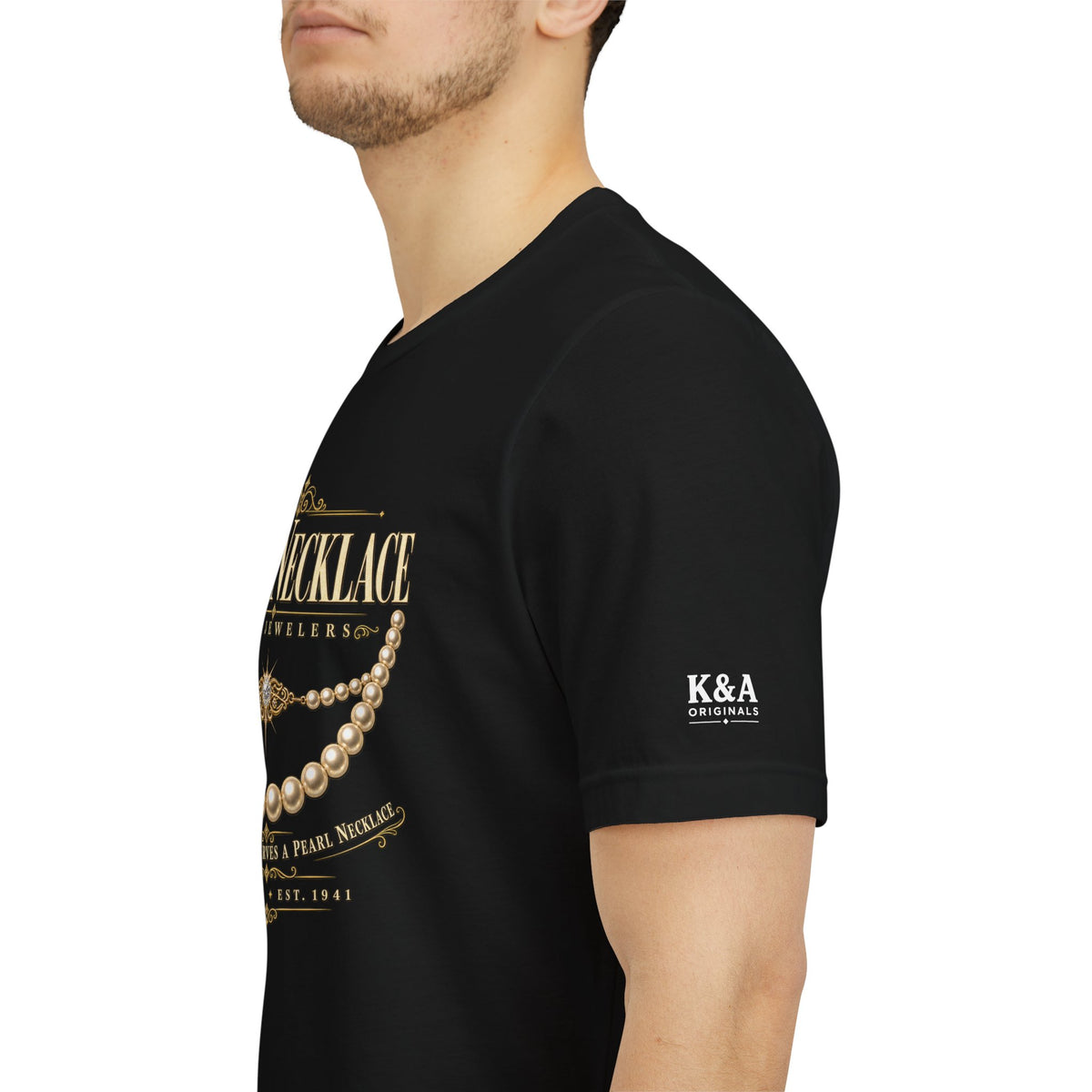 Pearl Necklace Fine Jewelers Vintage Graphic T-Shirt
