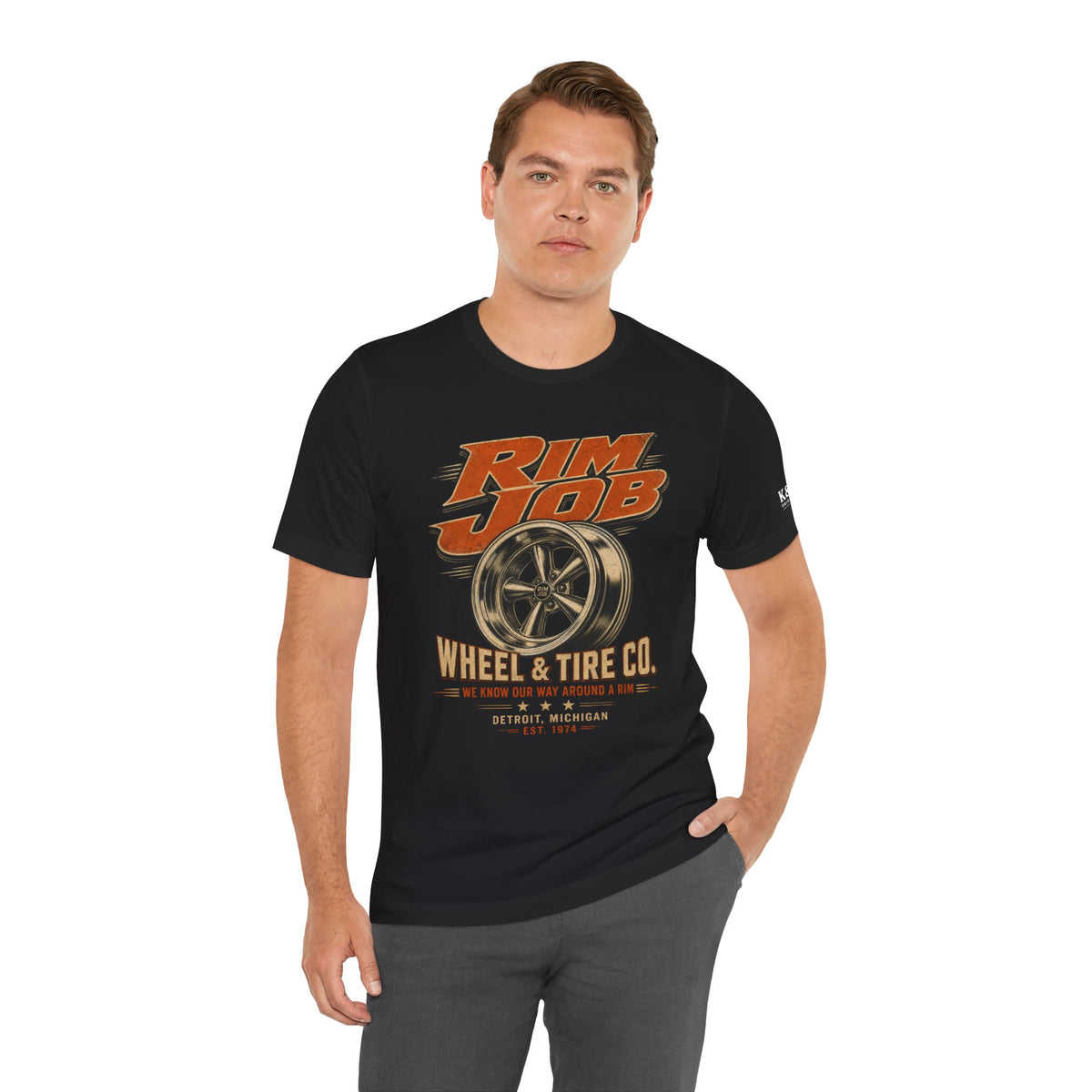 Rim Job Wheel & Tire Co. Vintage Graphic T-Shirt
