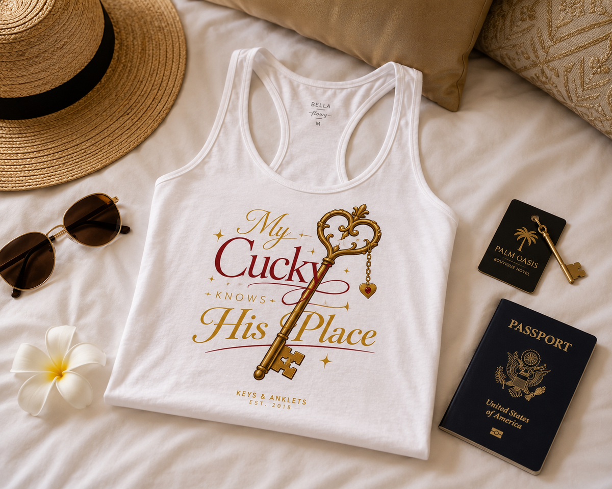My Cucky Knows His Place | Women's Flowy Racerback Tank