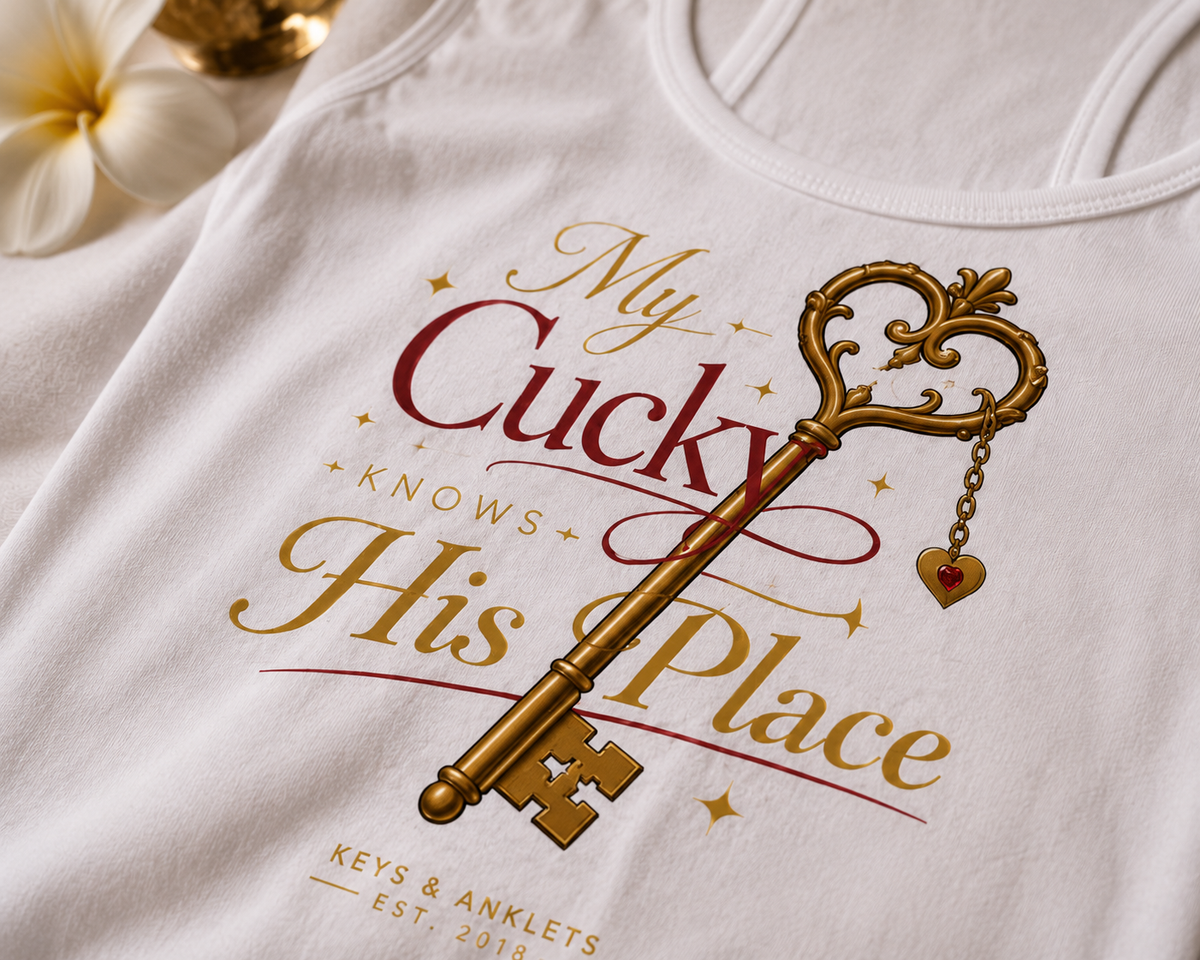 My Cucky Knows His Place | Women's Flowy Racerback Tank