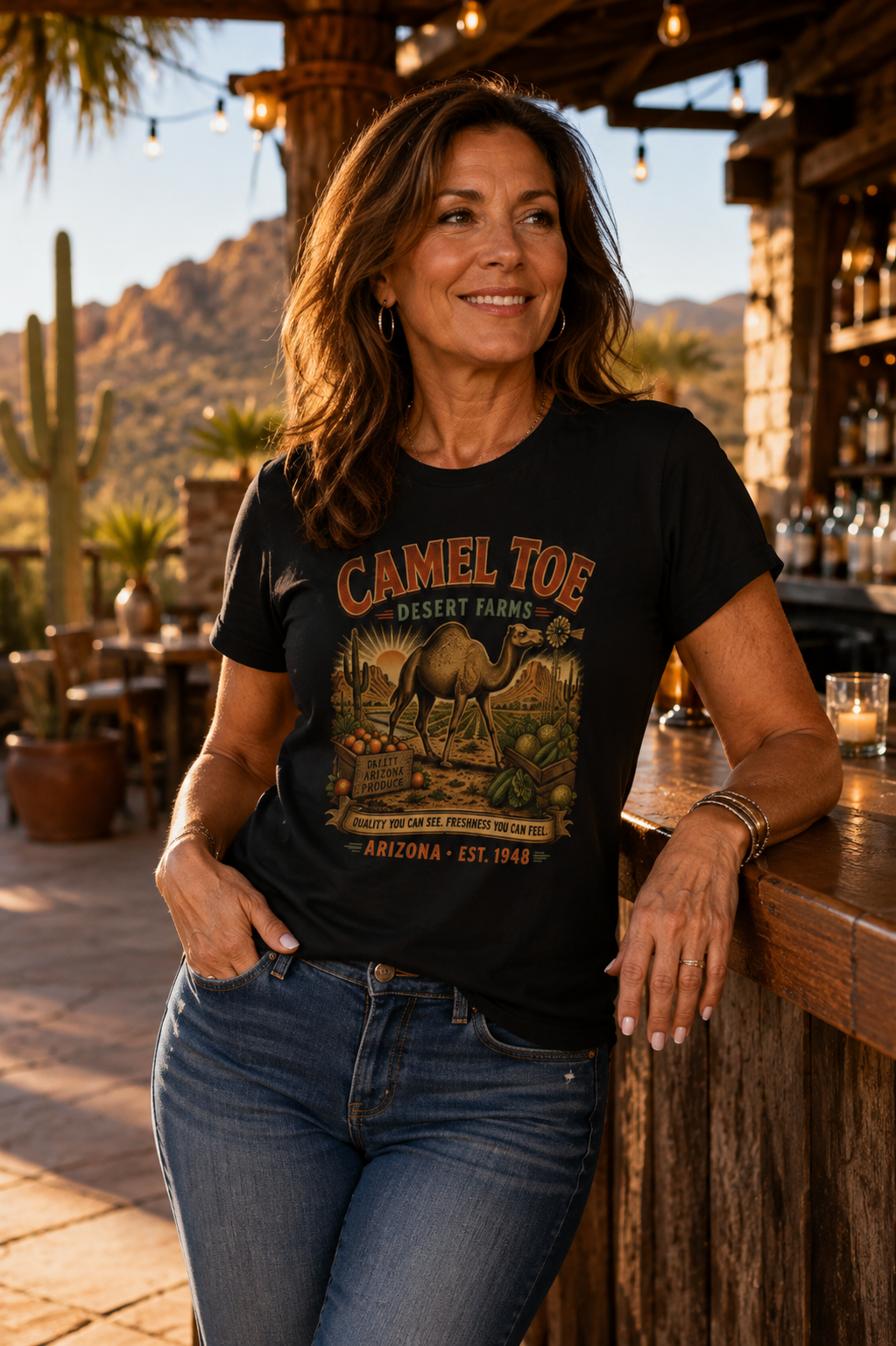 Camel Toe Desert Farms Vintage Graphic T-Shirt