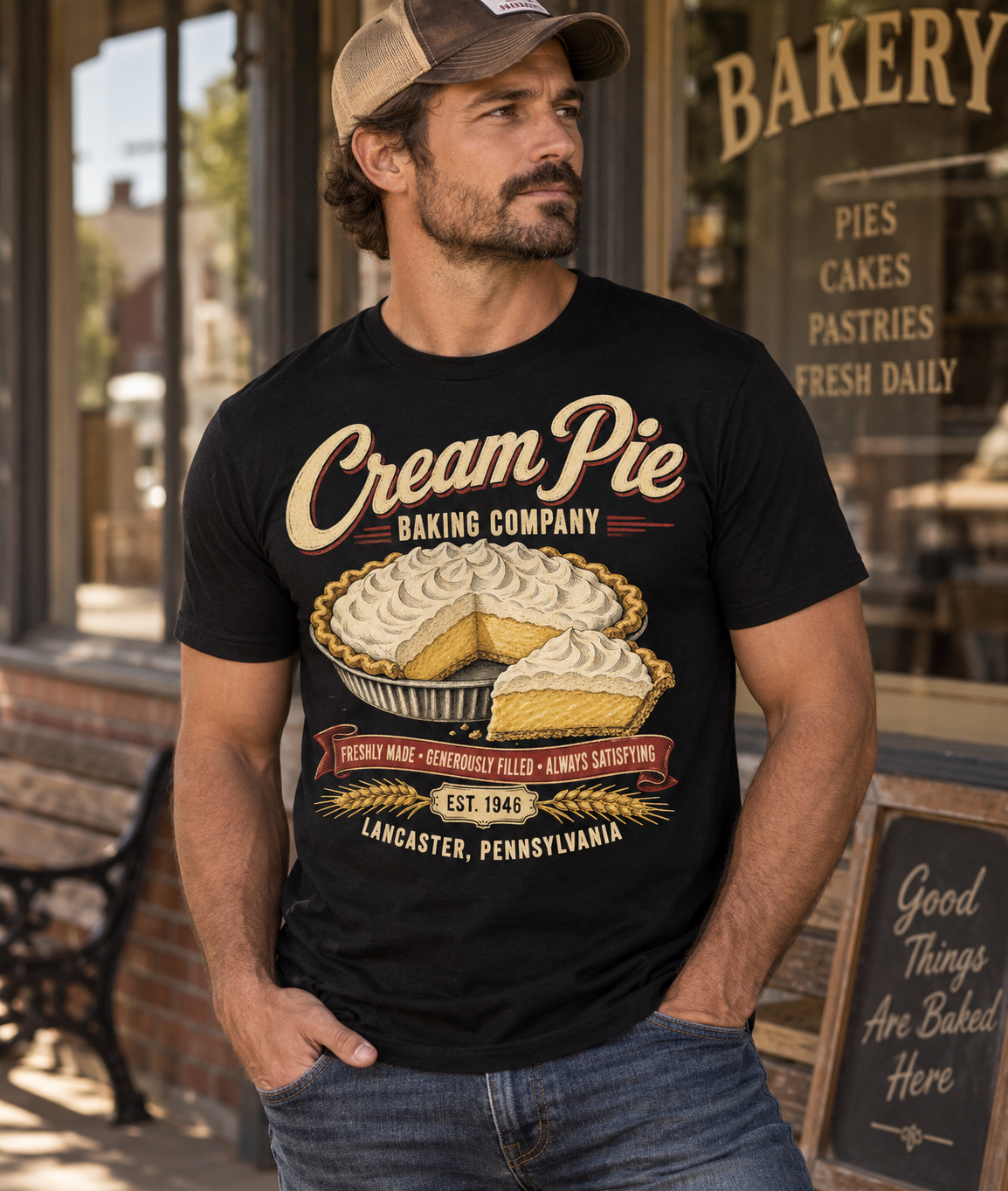 Cream Pie Baking Company Vintage Graphic T-Shirt