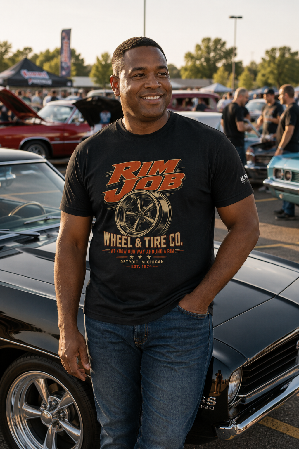 Rim Job Wheel & Tire Co. Vintage Graphic T-Shirt
