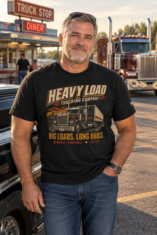 Heavy Load Trucking Company Vintage Graphic T-Shirt