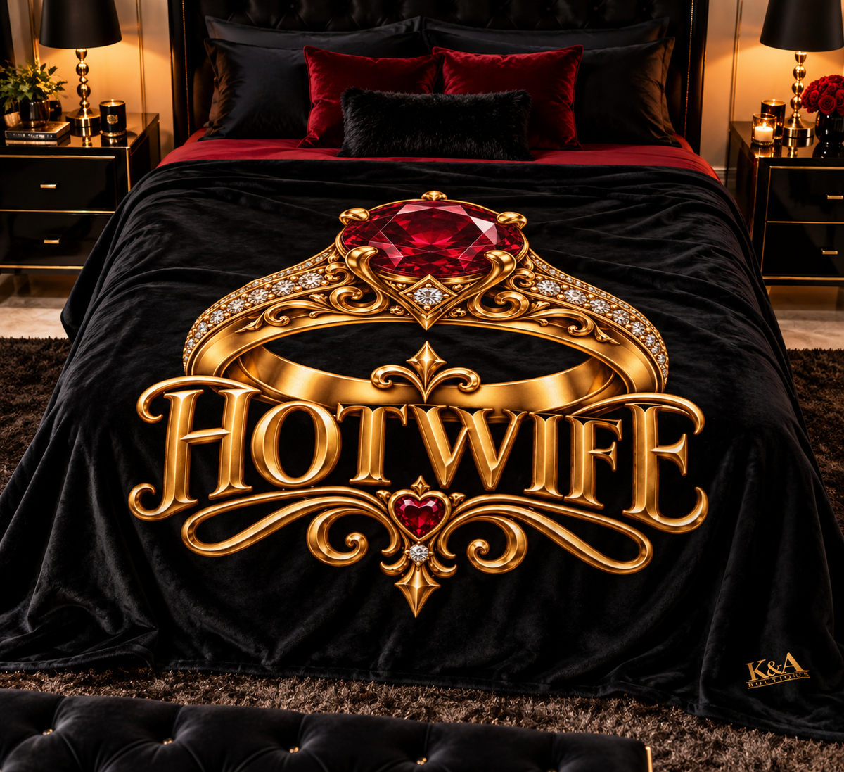 Hotwife Plush Velveteen Blanket – Luxury Lifestyle Bedroom Décor
