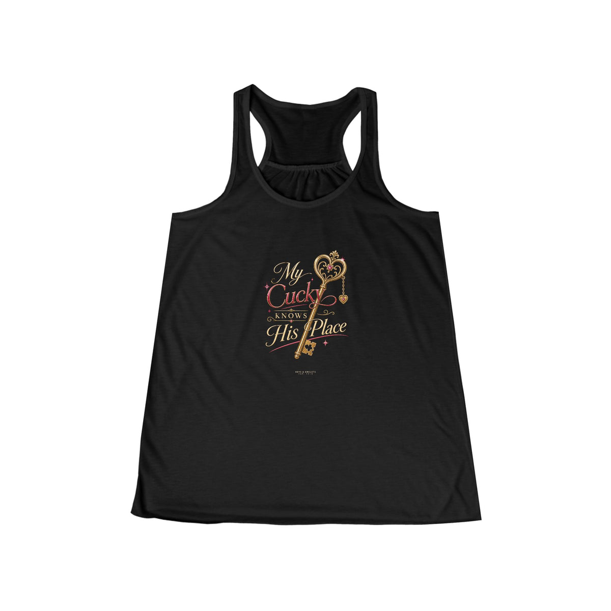 My Cucky Knows His Place | Women's Flowy Racerback Tank