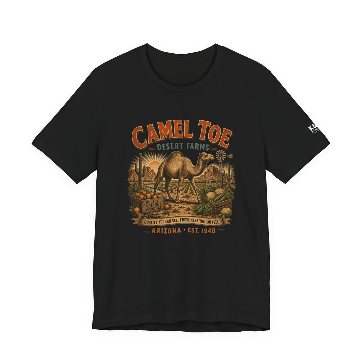 Camel Toe Desert Farms Vintage Graphic T-Shirt