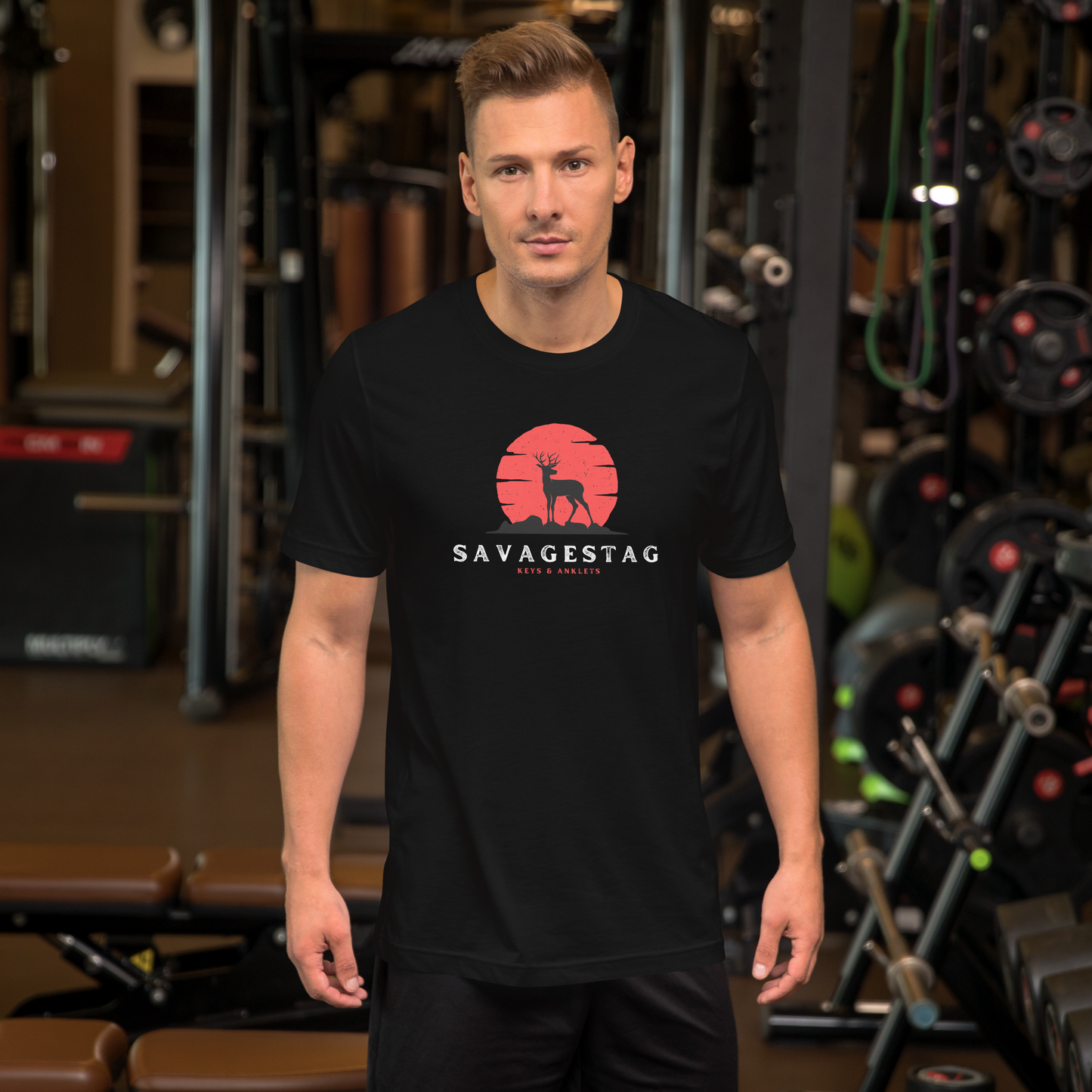 Savage Stag Sunrise- T-Shirt